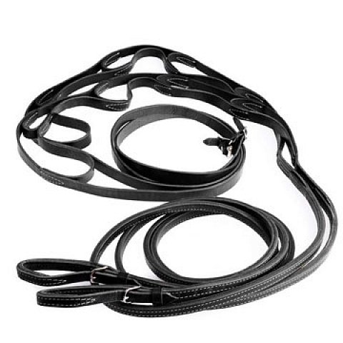 Fahrleinen Leder mit Stegen